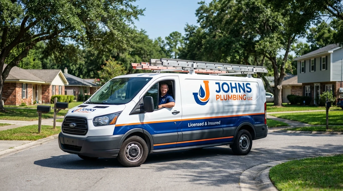 Johns Plumbing LLC service van in Coal City, WV