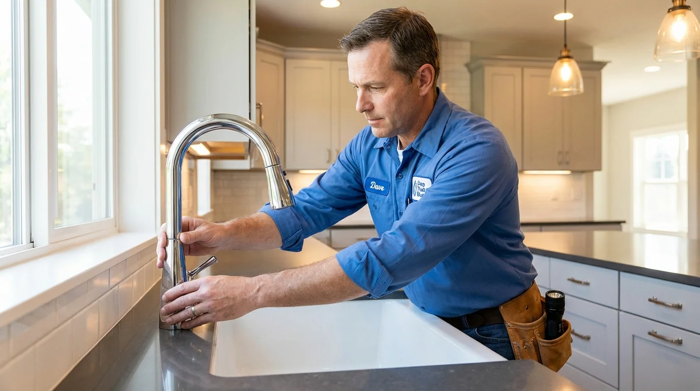 Kitchen faucet installation by Johns Plumbing LLC in Coal City